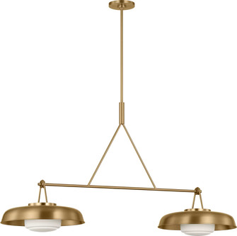 Liora Two Light Linear Chandelier in Estate Brass (454|SCRJLS171EBSOEG)