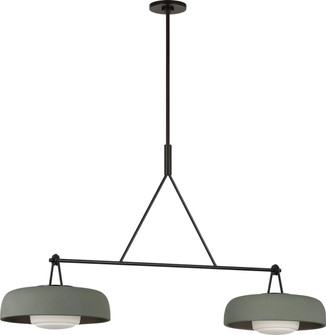 Liora Two Light Linear Chandelier in Aged Iron (454|SCRJLS171AISSOEG)
