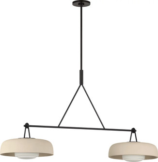 Liora Two Light Linear Chandelier in Aged Iron (454|SCRJLS171AIISOEG)