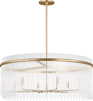 Finley Six Light Chandelier in Satin Brass (454|SCDJCH143SBCAR)