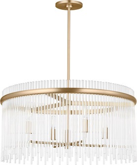 Finley Four Light Chandelier in Satin Brass (454|SCDJCH142SBCAR)