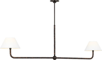 Fiona Two Light Linear Chandelier in Aged Iron (454|SCCHCLS114AIBAWWL)