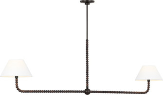 Fiona Two Light Linear Chandelier in Aged Iron (454|SCCHCLS114AIBAWWL)