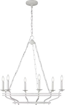 Brighton Six Light Chandelier in Aged Pewter (454|SCCHCCH119APL)