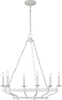 Brighton Six Light Chandelier in Aged Pewter (454|SCCHCCH119APL)