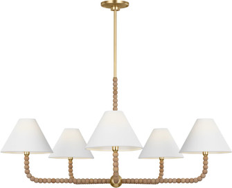 Fiona Five Light Chandelier in Gild (454|SCCHCCH112GDNAWWL)