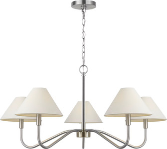 Eldon Five Light Chandelier in Brushed Nickel (454|DJC1205BN)