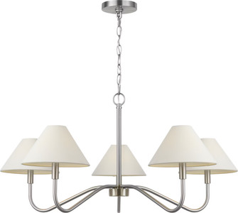 Eldon Five Light Chandelier in Brushed Nickel (454|DJC1205BN)