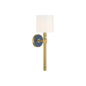 Herrick One Light Wall Sconce in Luxe Gold + Navy (60|HRK-2511-LG-NY)