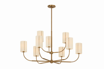 Teddy Nine Light Chandelier in Patina Brass (67|F3042-PBR)