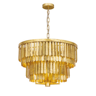 Regalia Seven Light Chandelier in Gold Leaf (16|28764GL)