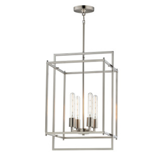 Gridline Four Light Pendant in Satin Nickel (16|10412SN)