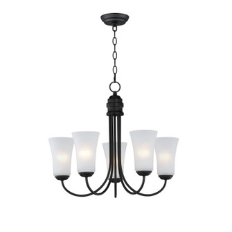 Logan Five Light Chandelier in Black (16|10045FTBK)