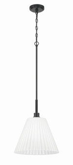 Pleated II One Light Pendant in Flat Black (46|62392-FB)