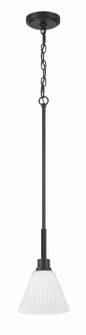 Pleated II One Light Pendant in Flat Black (46|62391-FB)
