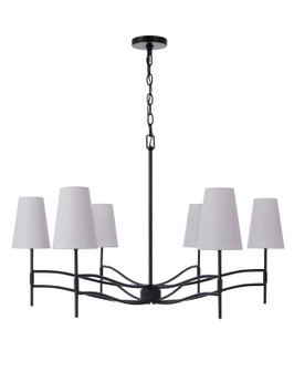 Astor Six Light Chandelier in Flat Black (46|61926-FB)