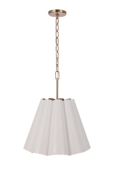 Poppie Three Light Pendant in White/Satin Brass (46|61793-WSB)