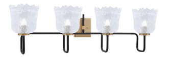 Sandia Four Light Bath Bar in Matte Black & New Age Brass (200|6224-MBNAB-4230)