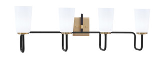 Sandia Four Light Bath Bar in Matte Black & New Age Brass (200|6224-MBNAB-261)