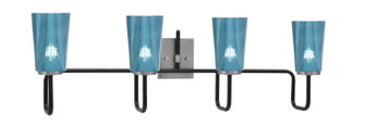 Sandia Four Light Bath Bar in Matte Black & Graphite (200|6224-MBGP-265)