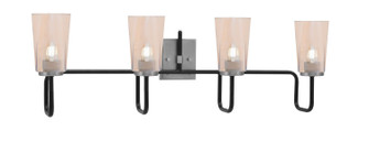 Sandia Four Light Bath Bar in Matte Black & Graphite (200|6224-MBGP-263)