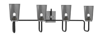 Sandia Four Light Bath Bar in Matte Black & Graphite (200|6224-MBGP-262)