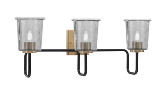 Sandia Three Light Bath Bar in Matte Black & New Age Brass (200|6223-MBNAB-5032)