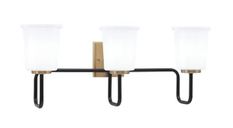 Sandia Three Light Bath Bar in Matte Black & New Age Brass (200|6223-MBNAB-5031)