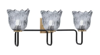 Sandia Three Light Bath Bar in Matte Black & New Age Brass (200|6223-MBNAB-4232)