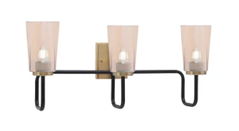 Sandia Three Light Bath Bar in Matte Black & New Age Brass (200|6223-MBNAB-263)