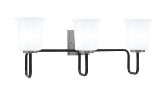 Sandia Three Light Bath Bar in Matte Black & Graphite (200|6223-MBGP-5031)