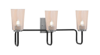 Sandia Three Light Bath Bar in Matte Black & Graphite (200|6223-MBGP-263)