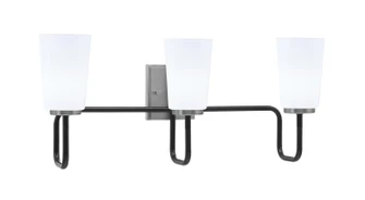 Sandia Three Light Bath Bar in Matte Black & Graphite (200|6223-MBGP-261)