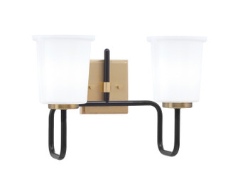Sandia Two Light Bath Bar in Matte Black & New Age Brass (200|6222-MBNAB-5031)
