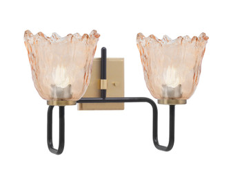 Sandia Two Light Bath Bar in Matte Black & New Age Brass (200|6222-MBNAB-4233)