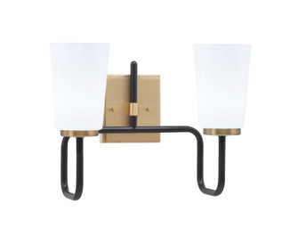 Sandia Two Light Bath Bar in Matte Black & New Age Brass (200|6222-MBNAB-261)