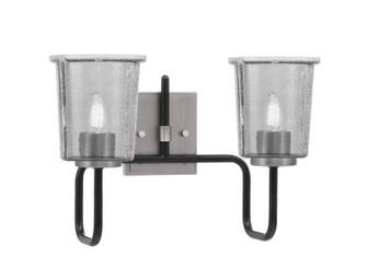 Sandia Two Light Bath Bar in Matte Black & Graphite (200|6222-MBGP-5032)