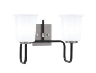 Sandia Two Light Bath Bar in Matte Black & Graphite (200|6222-MBGP-5031)