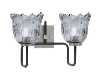 Sandia Two Light Bath Bar in Matte Black & Graphite (200|6222-MBGP-4232)
