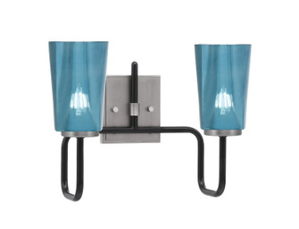 Sandia Two Light Bath Bar in Matte Black & Graphite (200|6222-MBGP-265)