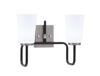 Sandia Two Light Bath Bar in Matte Black & Graphite (200|6222-MBGP-261)