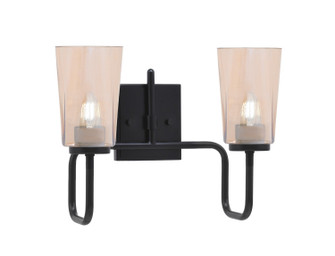Sandia Two Light Bath Bar in Matte Black (200|6222-MB-263)