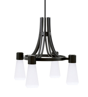 Everleigh Four Light Chandelier in Matte Black (200|4814-MB-881)