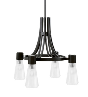 Everleigh Four Light Chandelier in Matte Black (200|4814-MB-880)