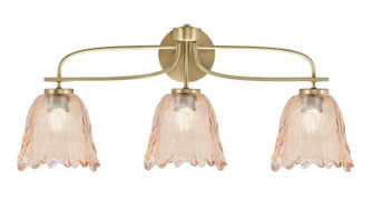 Cavella Three Light Bath Bar in New Age Brass (200|3913-NAB-4233)