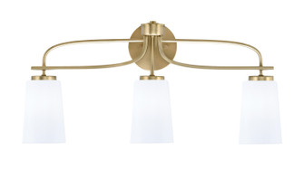 Cavella Three Light Bath Bar in New Age Brass (200|3913-NAB-261)