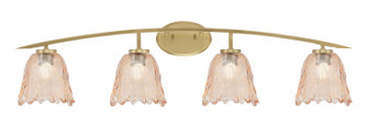 Kurve Four Light Bath Bar in New Age Brass (200|3724-NAB-4233)