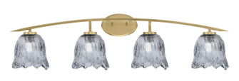 Kurve Four Light Bath Bar in New Age Brass (200|3724-NAB-4232)