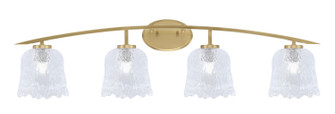 Kurve Four Light Bath Bar in New Age Brass (200|3724-NAB-4230)