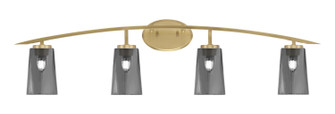 Kurve Four Light Bath Bar in New Age Brass (200|3724-NAB-262)